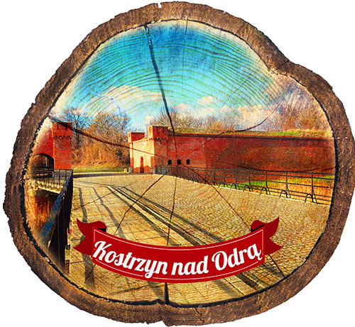 Magnes drewniany pieniek Kostrzyn nad Odrą