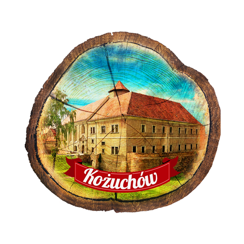Magnes drewniany pieniek Kożuchów