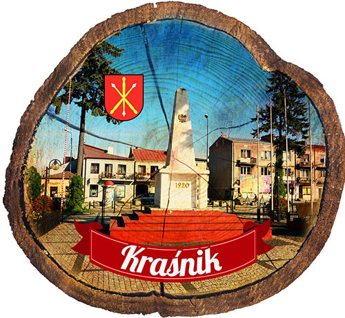 Magnes drewniany pieniek Kraśnik