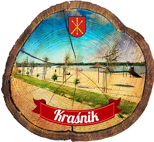 Magnes drewniany pieniek Kraśnik