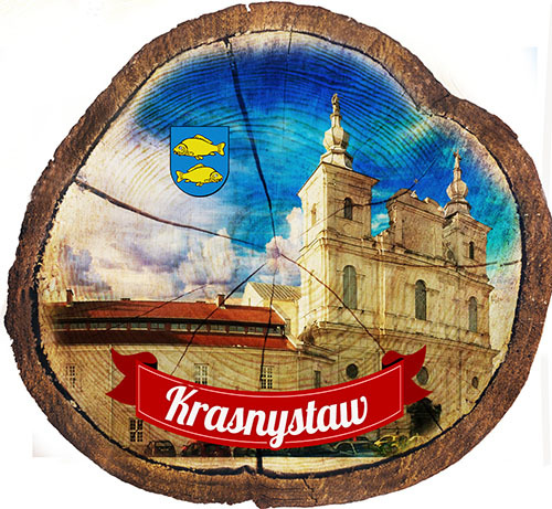 Magnes drewniany pieniek Krasnystaw