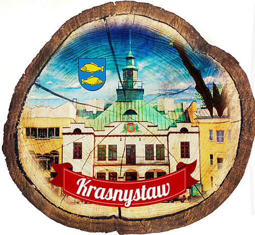 Magnes drewniany pieniek Krasnystaw