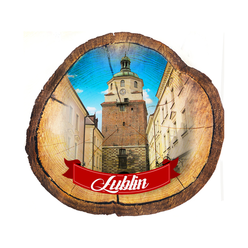 Magnes drewniany pieniek Lublin