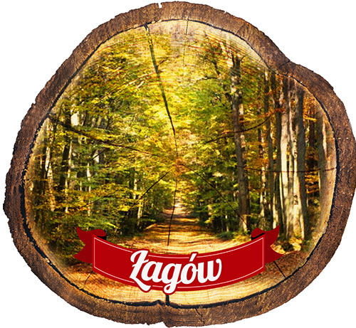 Magnes drewniany pieniek Łagów