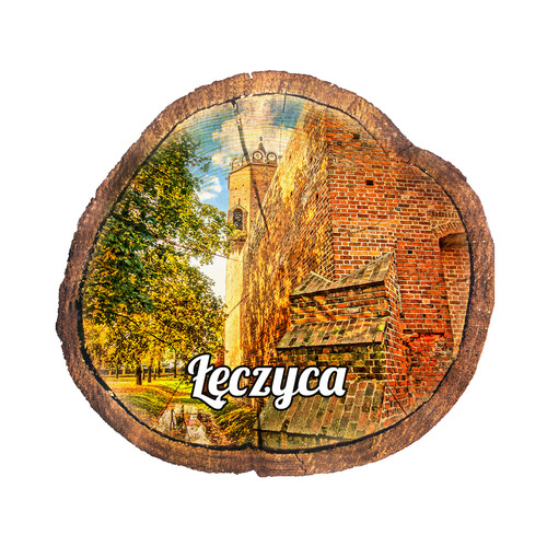 Magnes drewniany pieniek Łęczyca