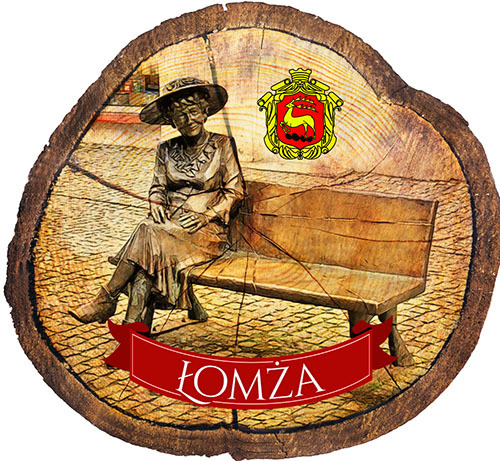 Magnes drewniany pieniek Łomża