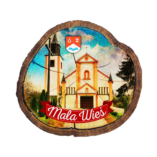 Magnes drewniany pieniek Mała Wieś