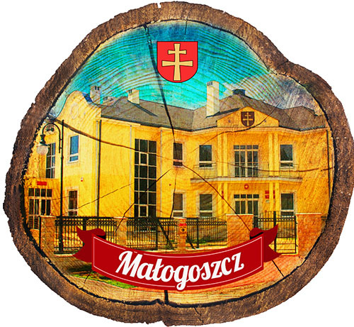 Magnes drewniany pieniek Małogoszcz