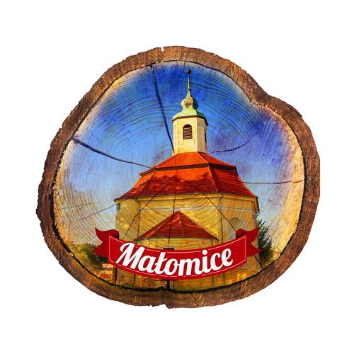 Magnes drewniany pieniek Małomice