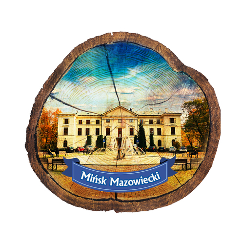 Magnes drewniany pieniek Mińsk Mazowiecki