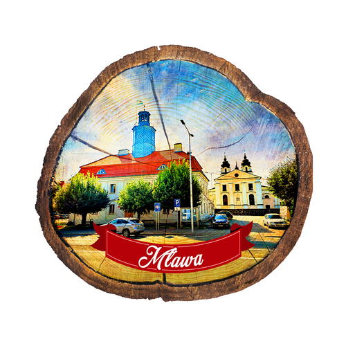 Magnes drewniany pieniek Mława