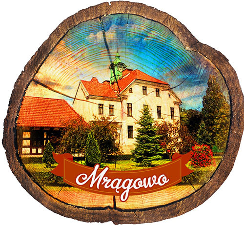Magnes drewniany pieniek Mrągowo