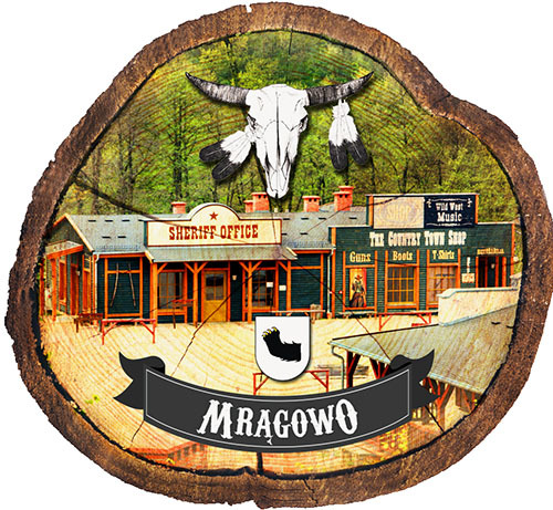 Magnes drewniany pieniek Mrągowo