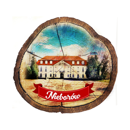 Magnes drewniany pieniek Nieborów