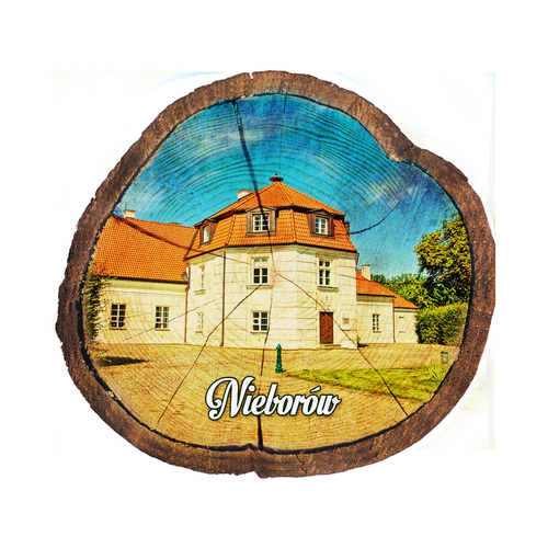 Magnes drewniany pieniek Nieborów
