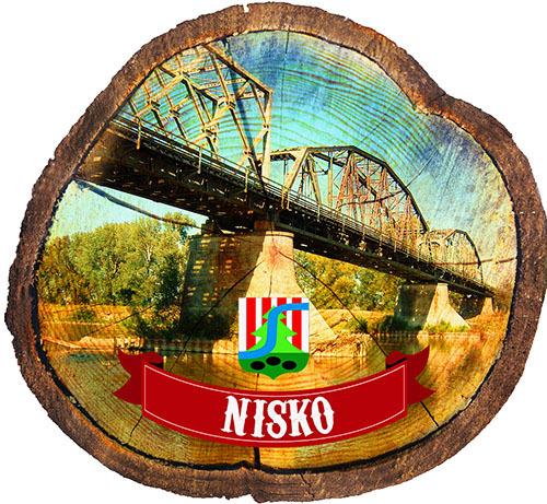 Magnes drewniany pieniek Nisko