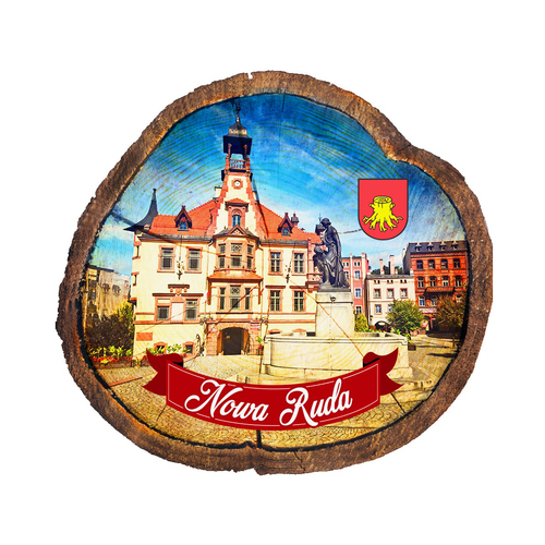 Magnes drewniany pieniek Nowa Ruda