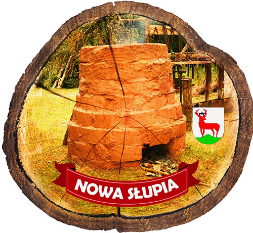 Magnes drewniany pieniek Nowa Słupia