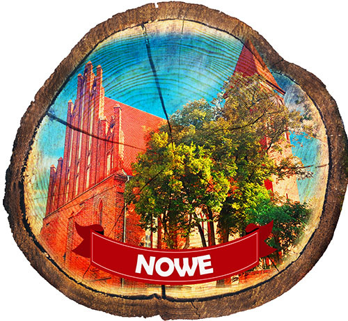 Magnes drewniany pieniek Nowe