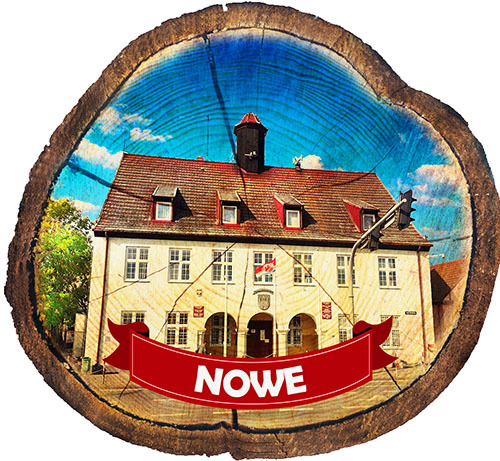 Magnes drewniany pieniek Nowe