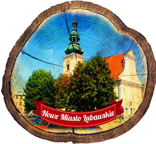 Magnes drewniany pieniek Nowe Miasto