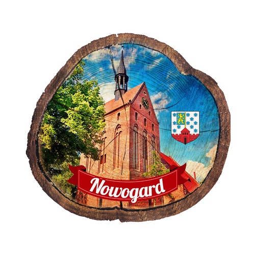 Magnes drewniany pieniek Nowogard