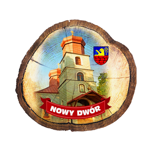 Magnes drewniany pieniek Nowy Dwór