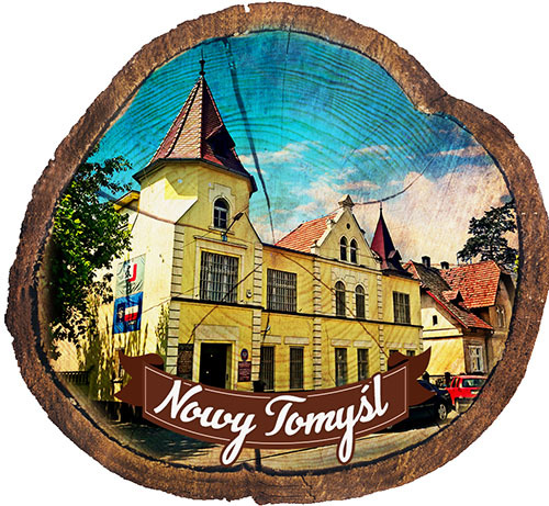Magnes drewniany pieniek Nowy Tomyśl