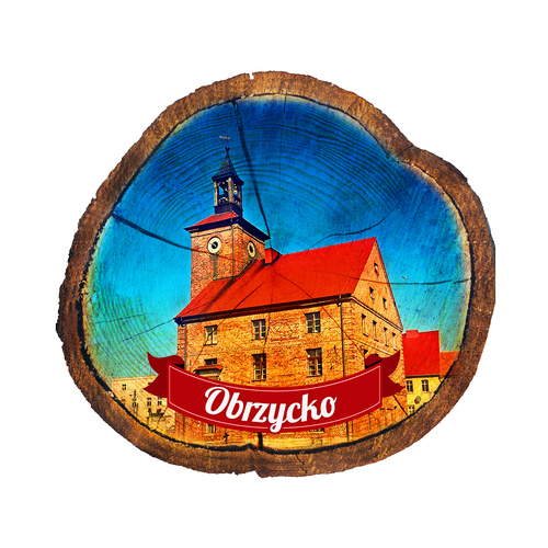 Magnes drewniany pieniek Obrzycko