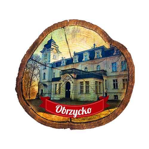 Magnes drewniany pieniek Obrzycko