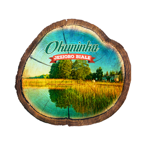 Magnes drewniany pieniek Okuninka