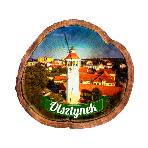 Magnes drewniany pieniek Olsztynek