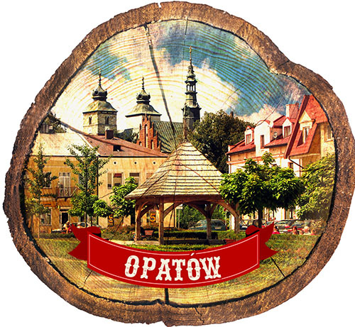 Magnes drewniany pieniek Opatów