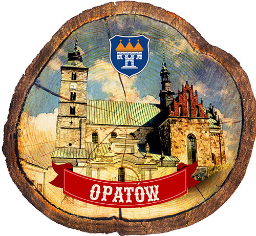 Magnes drewniany pieniek Opatów