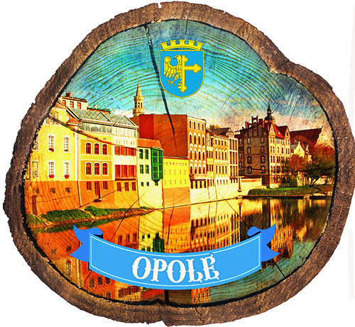 Magnes drewniany pieniek Opole