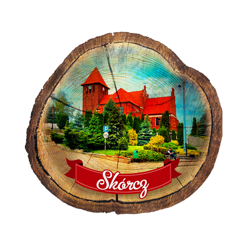 Magnes drewniany pieniek Osiek