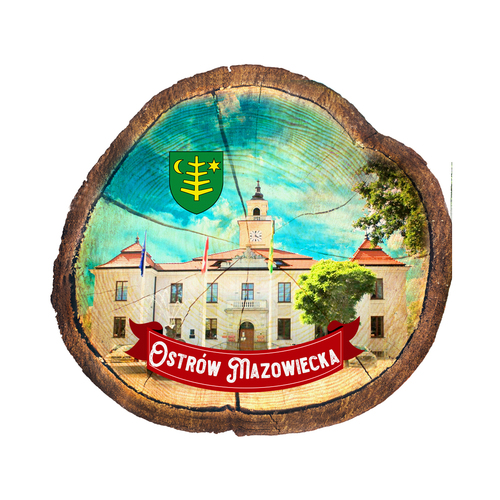Magnes drewniany pieniek Ostrów Mazowiecka