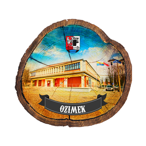 Magnes drewniany pieniek Ozimek