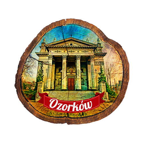 Magnes drewniany pieniek Ozorków