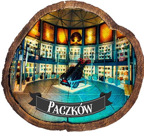 Magnes drewniany pieniek Paczków