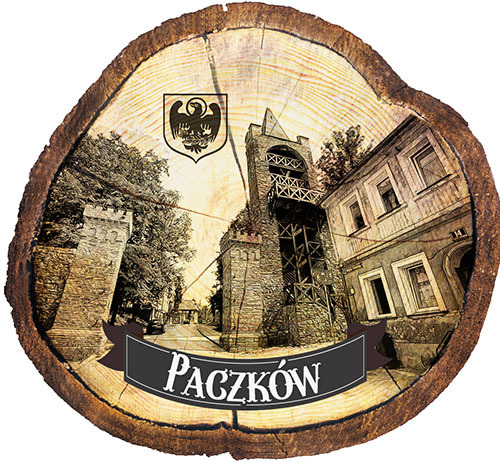 Magnes drewniany pieniek Paczków