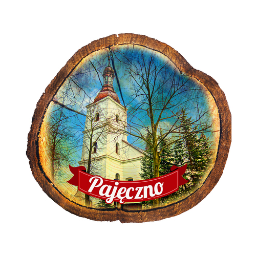 Magnes drewniany pieniek Pajęczno