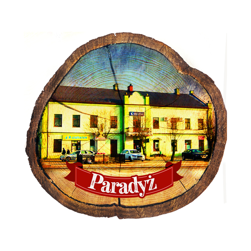 Magnes drewniany pieniek Paradyż