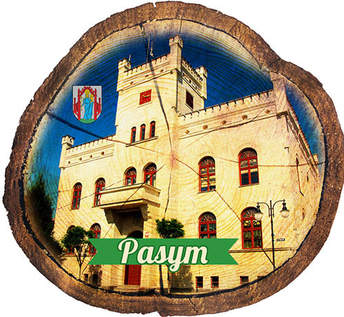 Magnes drewniany pieniek Pasym