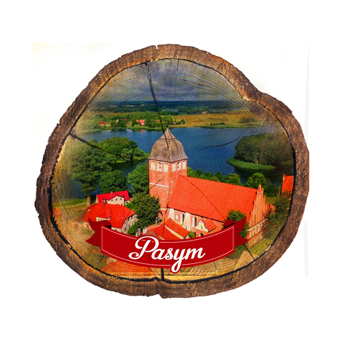Magnes drewniany pieniek Pasym