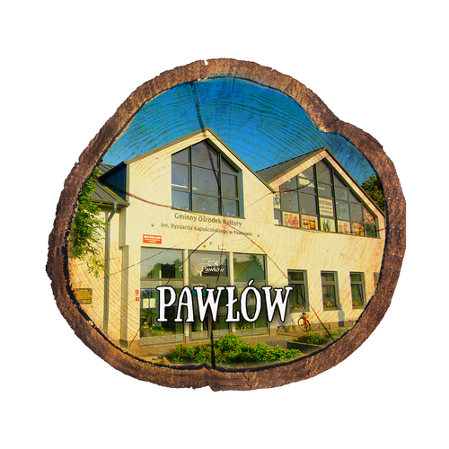 Magnes drewniany pieniek Pawłów