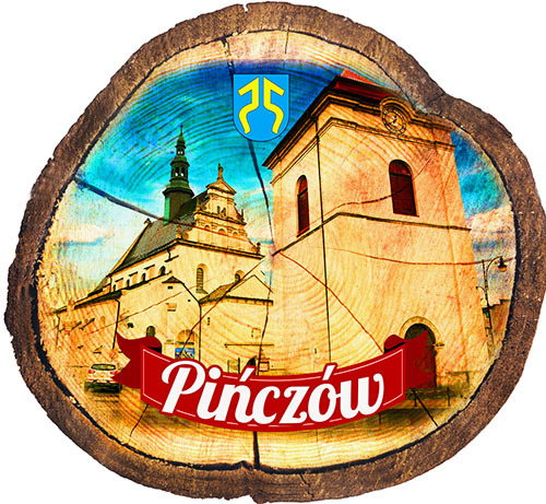 Magnes drewniany pieniek Pińczów