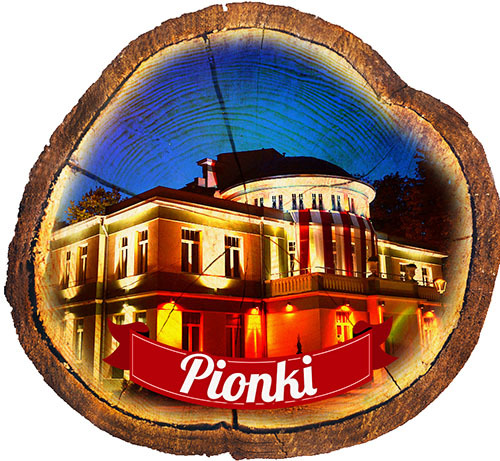 Magnes drewniany pieniek Pionki