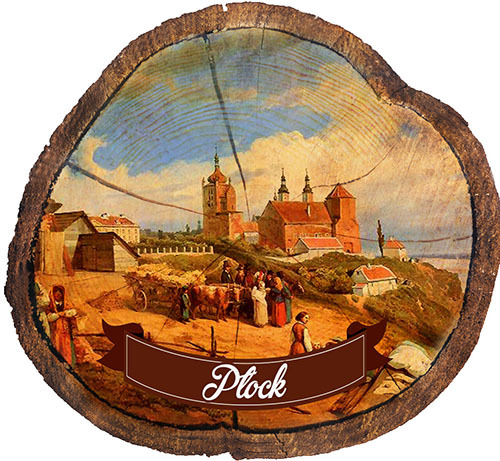 Magnes drewniany pieniek Płock