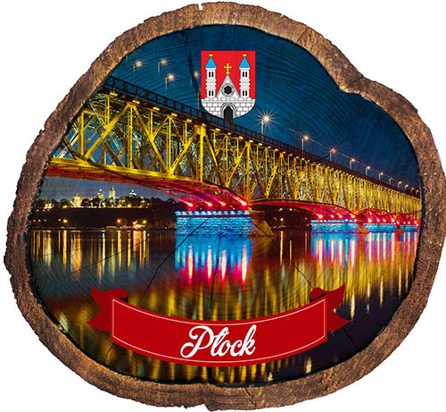 Magnes drewniany pieniek Płock
